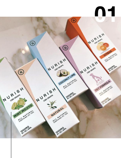 5 boxes of nurish CBD drops