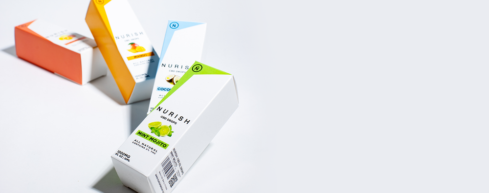 4 boxes of nurish CBD drops 